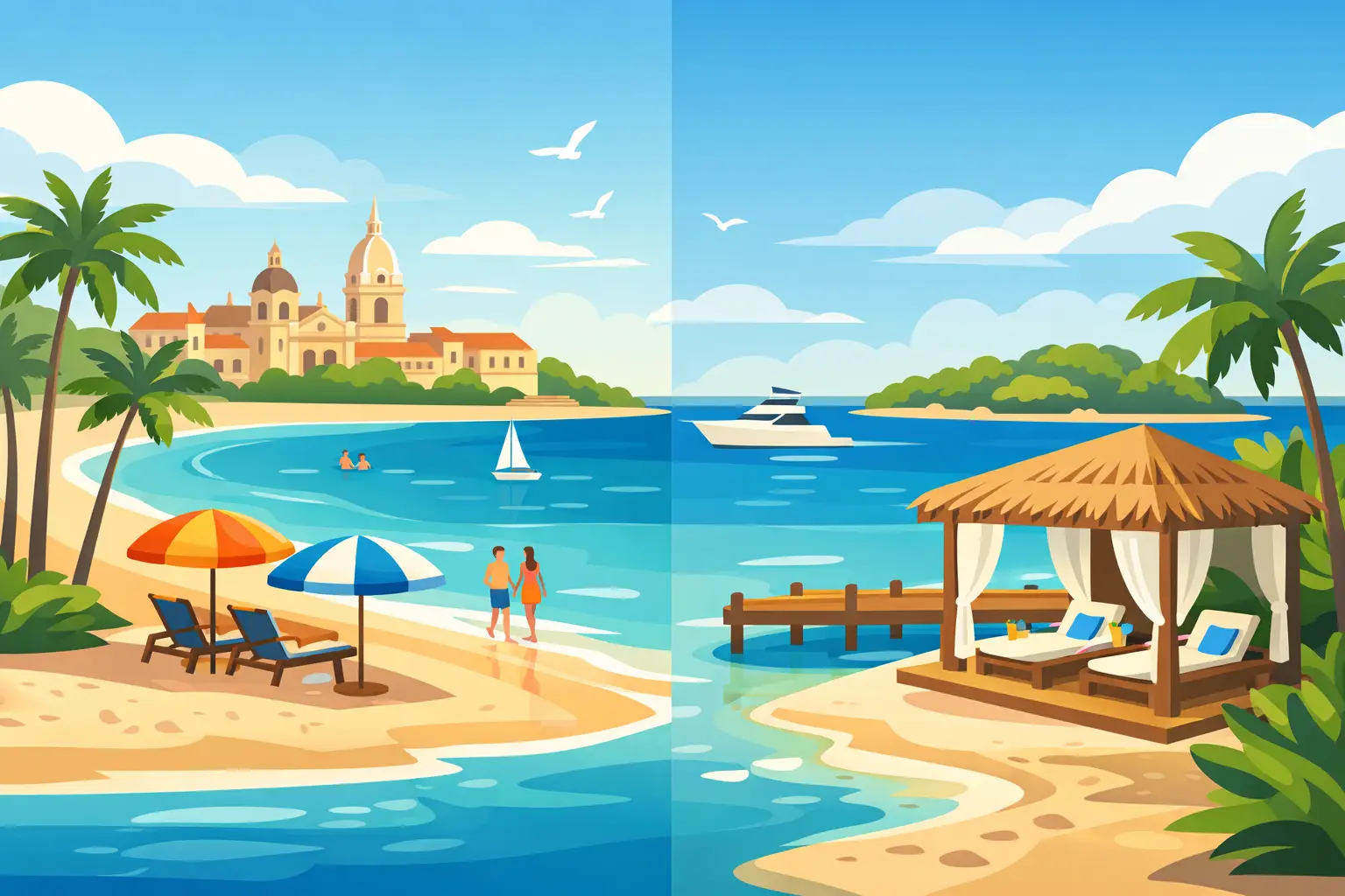 Public Private Beaches for Your Cartagena Day